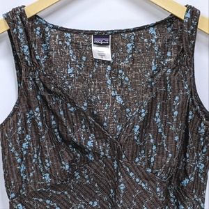 Patagonia Floral Tank Top, Hemp, High-back Tank Top, Ladies 12, Retro / Vintage